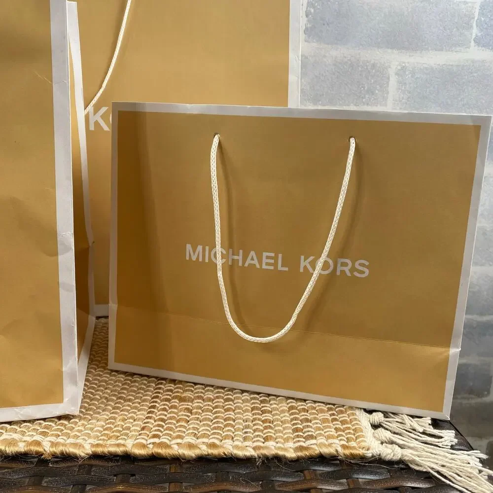 Set of 3 Michael Kors Shopping Gift Bags Size 19x15x7  15x11x6.5  10x8x4